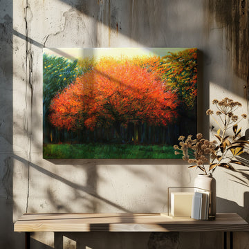 Vibrant Fall Tree | Canvas - Room Interior 2