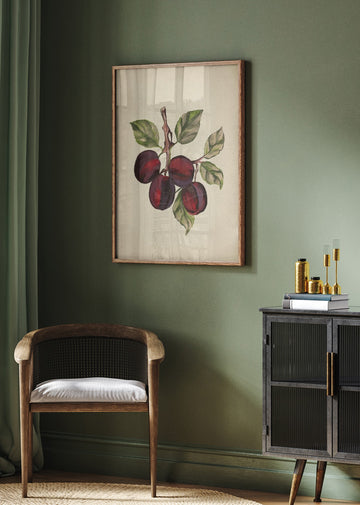 Ripe Plum Branch | Poster - Room Interior 2