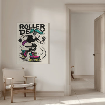Rebel Roller Skater | Canvas - Room Interior 1