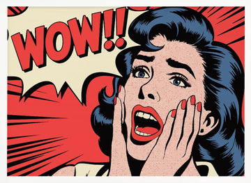Wow Pop Art Reaction | Poster - White Frame Interior