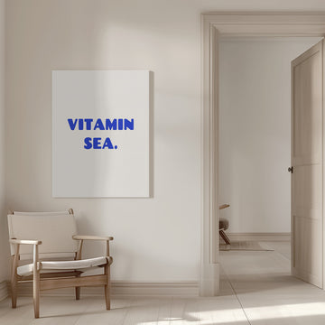 Vitamin Sea Ocean Blue | Canvas - Room Interior 1