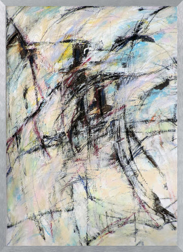 Dynamic Abstract Lines | Poster - Silver Frame Interior