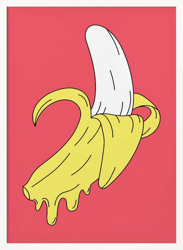Melting Banana | Poster - White Frame Interior