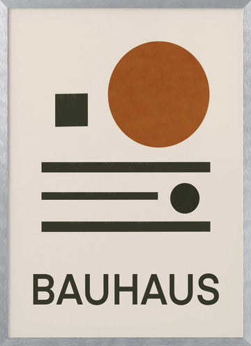 Bauhaus Geometric Balance | Poster - Silver Frame Interior