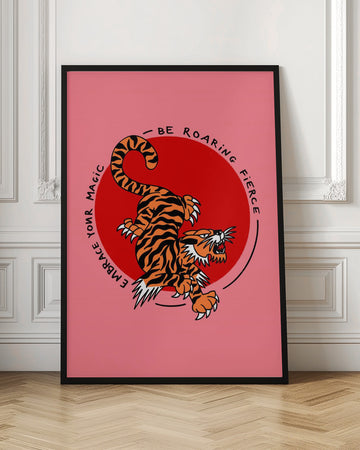 Roaring Fierce Tiger | Poster - Room Interior 1