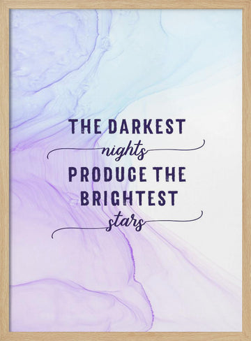 Dark Nights Bright Stars | Poster - Wood Frame Interior