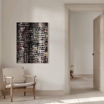 Distressed Geometric Abstract | Canvas - Room Interior 1