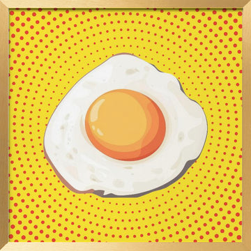 Sunny Side Pop Art | Poster - Gold Frame Interior