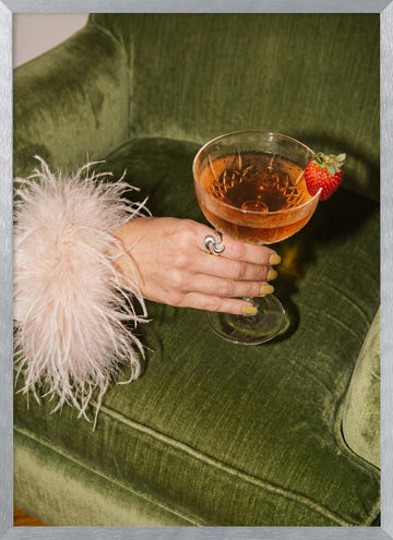 Feathered Cocktail Style | Poster - Silver Frame Interior