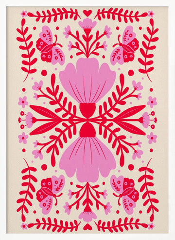 Bohemian Butterfly Garden | Poster - White Frame Interior