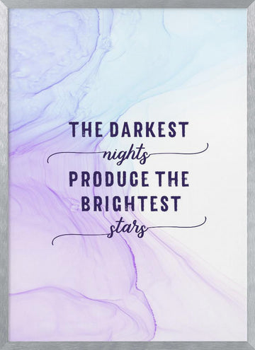 Dark Nights Bright Stars | Poster - Silver Frame Interior