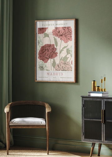 Madrid Flower Market | Poster - Room Interior 2