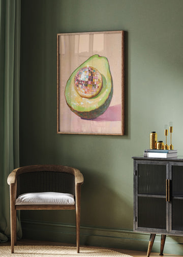 Avocado Disco Ball | Poster - Room Interior 2
