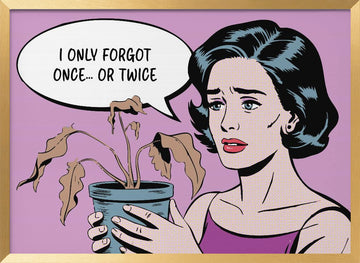 Pop Art Plant Oops | Poster - Gold Frame Interior