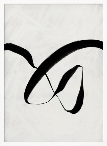 Flowing Ink Dance | Poster - White Frame Interior