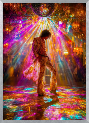 Vibrant Disco Groove | Poster - Silver Frame Interior
