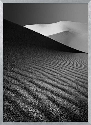 Desert Dunes Monochrome | Poster - Silver Frame Interior