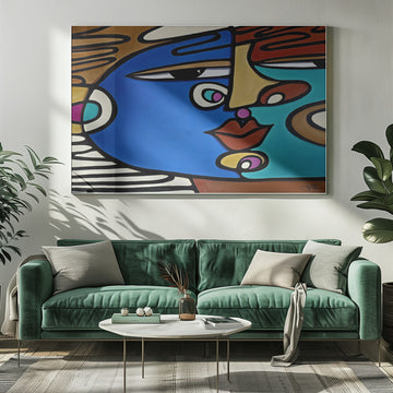 Bold Abstract Face | Poster - Room Interior 1