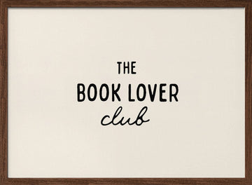 The Book Lover Club | Poster - Walnut Frame Interior