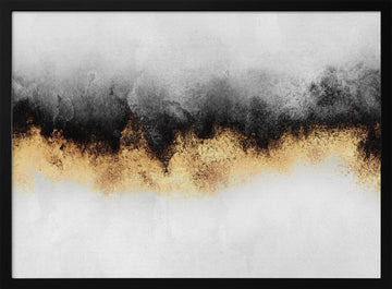 Gilded Shadow Flow | Poster - Black Metal Frame Interior