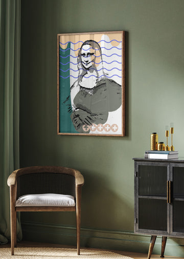 Wavy Mona Lisa Smile | Poster - Room Interior 2