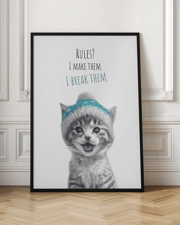 Happy Kitten Rules | Poster - Room Interior 1
