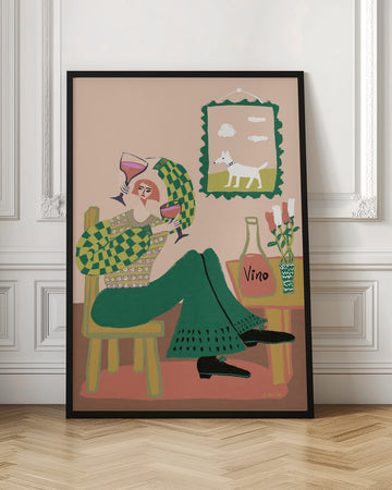 Cozy Evening Wine | Poster - Room Interior 1