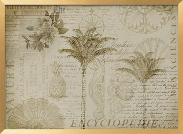 Tropical Botanical Exploration | Poster - Gold Frame Interior