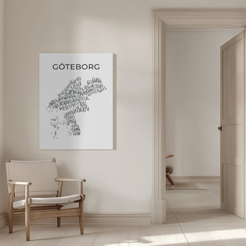 Gothenburg Slang Map | Canvas - Room Interior 1