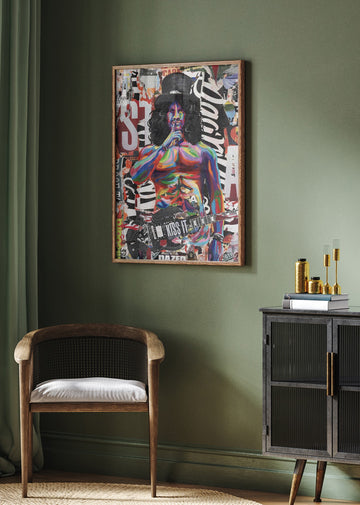 Vibrant Rocker Portrait | Poster - Room Interior 2
