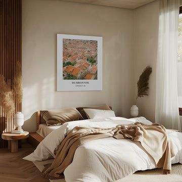 Roofs of Dubrovnik Travel Poster | Canvas - Room Interior 2