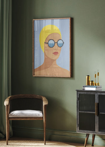 Ocean Gaze Swimmer | Poster - Room Interior 2