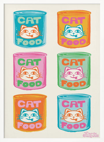 Pop Art Cat Food | Poster - White Frame Interior