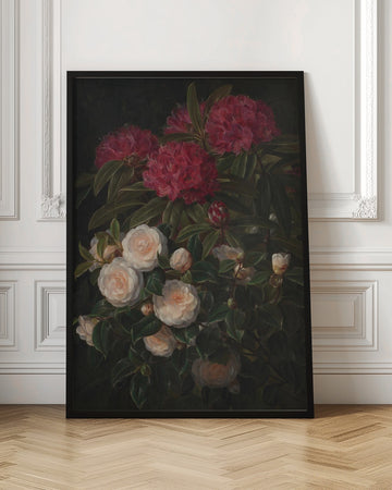 Camellias and Rhododendrons By Johan Laurentz Jensen | Poster - Room Interior 1