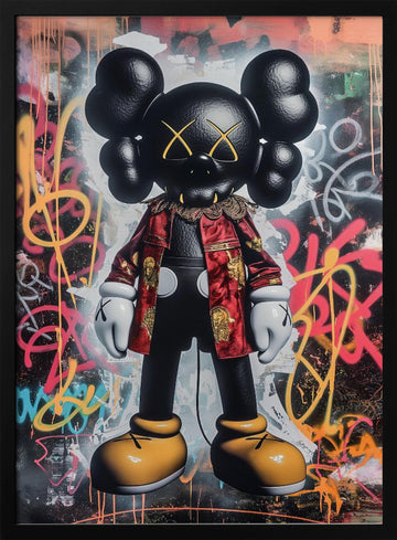 Urban Character Art | Poster - Black Metal Frame Interior