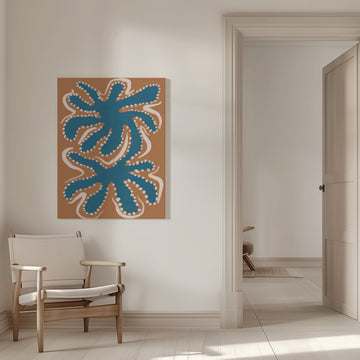 Organic Blue Shapes | Canvas - Room Interior 1