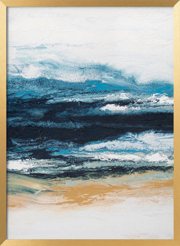 Abstract Ocean Layers | Poster - Gold Frame Interior