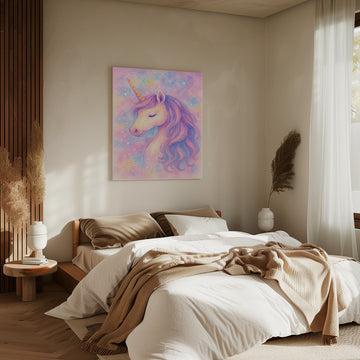 Dreamy Pastel Unicorn | Canvas - Room Interior 2