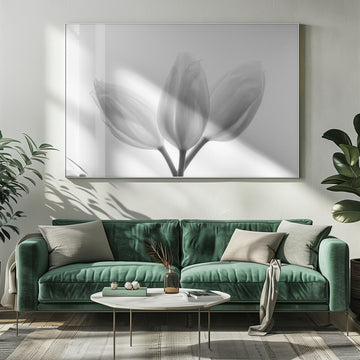 Soft White Tulips | Poster - Room Interior 1