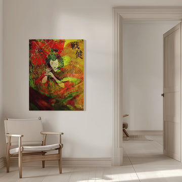 Japanese Umbrella Geisha | Canvas - Room Interior 1