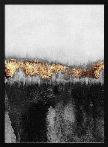Liquid Gold Divide | Poster - Black Metal Frame Interior