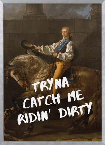 Ridin' Dirty Horseman | Poster - Silver Frame Interior