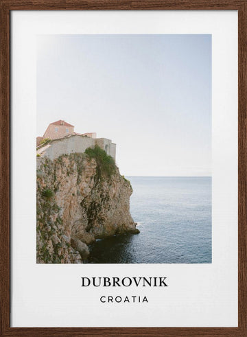 Dubrovnik Travel poster | Poster - Walnut Frame Interior