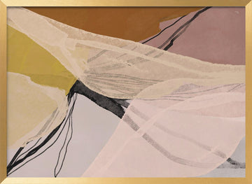 Abstract Earthy Layers | Poster - Gold Frame Interior