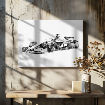Abstract Formula Racer | Canvas - Room Interior 2