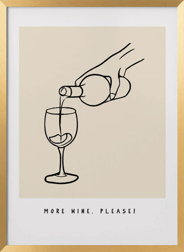 Pouring Bliss | Poster - Gold Frame Interior