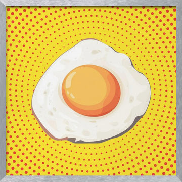 Sunny Side Pop Art | Poster - Silver Frame Interior
