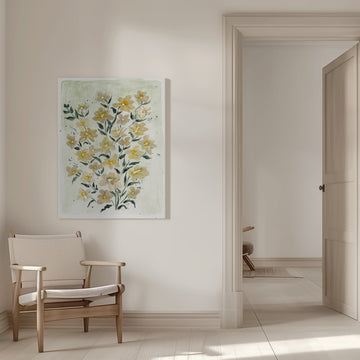 Delicate Yellow Blooms | Canvas - Room Interior 1