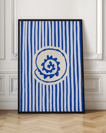 Blue Striped Shell | Poster - Room Interior 1