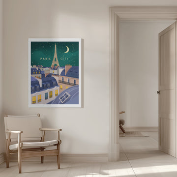 Paris at Night | Canvas - Room Interior 1